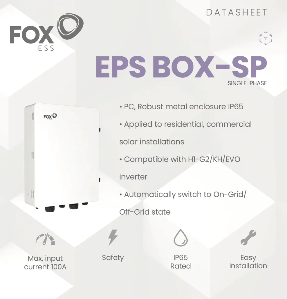 FOX ESS EPS Back-up box apart
